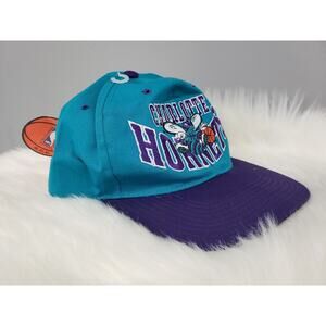 Vintage 90s Charlotte Hornets G-Cap NBA‎ Basketball Snapback Hat Cap NOS